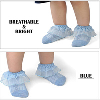 Chaussettes de princesse en dentelle pour filles, 1 pièce, manchette à volants, chaussettes pour enfants, courtes antidérapantes