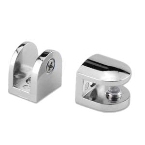 GQK Clips de verre bon marché en gros Supports de support Accessoires de quincaillerie Pince de verre Support de verre Clip fixe Clip de planche d'étagère - Product Image 4