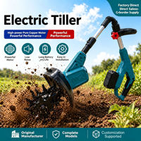 Micro-cultivateur à batterie au lithium avec moteur DC 775 à double pales en cuivre brossé, personnalisé OEM