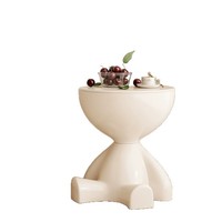 Table d'appoint mobile créative pour bureau, chevet ou canapé, avec étagère de rangement, plateau en plastique, design minimaliste moderne, noire, pour chambre à coucher