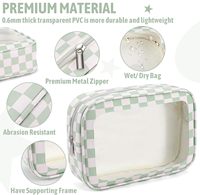 Ensemble de 5 pochettes organisatrices pour sac à couches, approuvé par la TSA, trousse de toilette étanche en TPU, ensemble de sacs de maquillage, sacs organisateurs de voyage