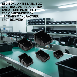 Plateau conducteur empilable pour composants électroniques, antistatique, dissipateur, antistatique, en plastique, produit de sécurité - Product Image 6