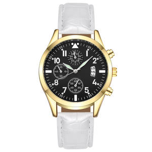 นาฬิกาควอตซ์สำหรับผู้ชายแบบมัลติฟังก์ชั่น, นาฬิกาควอตซ์สำหรับใส่วันที่วันที่สายหนังเรืองแสงสไตล์ลำลองแนวธุรกิจ - Product Image 6