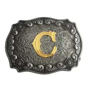 Groothandel Custom Made Grote Westerse Letter C Rodeo Riem Gespen Voor Vrouwen Westerse Cowgirl