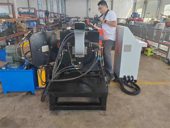 Gutter Downspout Pipe Roll Forming Machine Gutter Down Pipe Making Machine Steel Downspout Gutter and Elbow Machinery