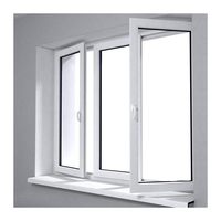 Juego de Ventanas y Puertas de PVC, Tamaño Personalizado, Resistentes a Huracanes, Doble Acristalamiento, Insonorizadas, para Proyectos de Construcción de Casas y Villas