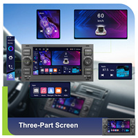 Podofo Android 7 pouces 4 + 64 Go autoradio stéréo pour Ford Transit/ Focus/Galaxy/Mondeo CarPlay Android Auto WiFi type-c