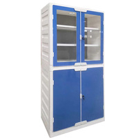 Armoire de rangement en aluminium et bois sur mesure pour instruments, avec serrure, casier de laboratoire en PP pour table de travail scolaire