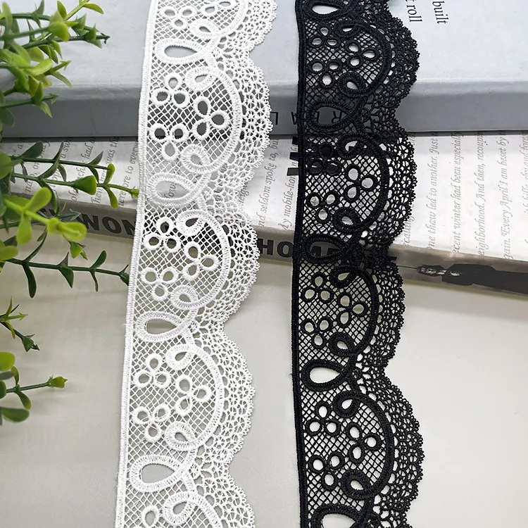 High Quality Milk Silk Embroidery Lace Bridal Wedding Dress Decorative Designer Fabric Decorative Trim