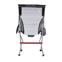 Chaise de camping pliante en aluminium à dossier haut avec poche latérale, légère et portable, pour extérieur et plage, vente en gros OEM
