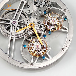 Customized Mechanical <b>Skeleton</b> <b>Automatic</b> Tourbillon <b>Watches</b> Movement Hollow Out Double Tourbillon Movement Manufacturers Oem - Product Image 3