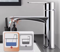Robinet de lavabo de luxe à vente chaude, robinet de salle de bain et de douche de luxe à vente chaude, robinet de lavabo en acier inoxydable chromé