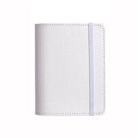 Journal de voyage vintage en cuir PU blanc, joli design, cahier à couverture souple de taille A6