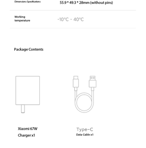 Ensemble de chargeurs Mijia 67W Édition Light Enjoyment Produits pour la maison intelligente >> Produits pour la maison intelligente - Product Image 4