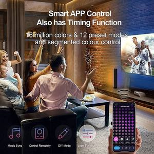Paquete de 2 Barras de Luz LED Inteligentes RGB con Cambio de Color, Lámpara de Retroiluminación Ambiental con 12 Modos de Escena, Sincronización Musical, Barras de Luz WiFi para TV - Product Image 6