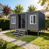 Maison modulaire préfabriquée en acier extensible, 2-3 chambres, maison mobile portable à faible coût, unité de bureau moderne de luxe