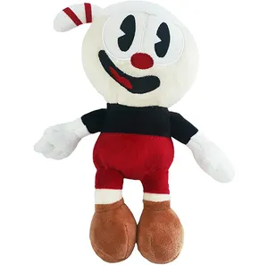 Cuphead boneco de pelúcia personalizado, apropriado para fãs de natal e amigos, boneco de pelúcia bonito