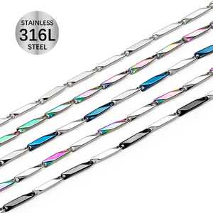 Collar de eslabones de acero inoxidable Collar de eslabones de cadena chapado en oro grueso de semilla de melón multifuncional de moda - Product Image 1