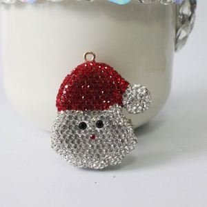 Porte-clés de Noël vintage pour femme, chapeau de Père Noël, pendentif scintillant en strass, breloque de sac en alliage, accessoire cadeau festif - Product Image 6