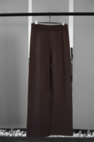 Ensemble pull et pantalon en maille pour femme, hiver 2026, ample, avec fourrure de renard