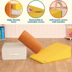 Rampe de glisse en mousse souple pour enfants, jeu d'intérieur, 4-6 ans, jouet pour ramper et grimper, matériau en éponge, design sécurisé - Product Image 5