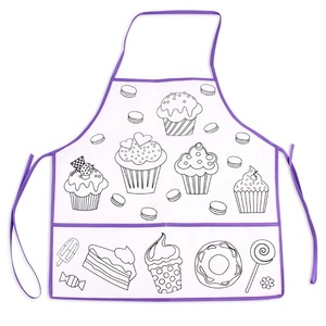 <span class=keywords><strong>Tablier</strong></span> non tissé de peinture à colorier pour enfants, bricolage de graffiti - Product Image 3