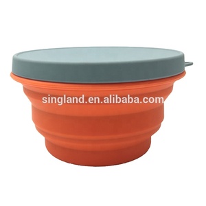 Free Sample Portable <b>Collapsible</b> <b>Bowl</b> With Lid Travel <b>Bowl</b> 1000 <b>Collapsible</b> Food Storage - Product Image 4