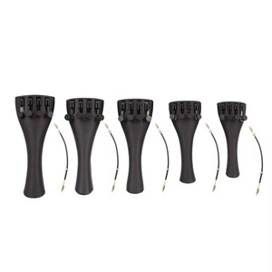 HVE Nero 4/4 3/4 1/2 1/4 1/8 Cordiera in Fibra <span class=keywords><strong>di</strong></span> Carbonio per <span class=keywords><strong>Violino</strong></span> a 4 Corde con 4 Accordatori <span class=keywords><strong>di</strong></span> Precisione e <span class=keywords><strong>Corda</strong></span> <span class=keywords><strong>di</strong></span> Fissaggio per <span class=keywords><strong>Violino</strong></span> - Product Image 1