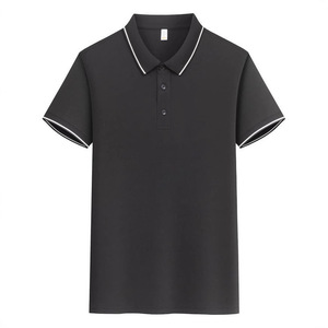 Polo Shirt Short Sleeve Unisex Solid Color Polyester Workwear Daily Wear Custom Logo Printing - Product Image 1