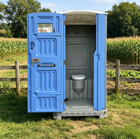 Toilettes portables modulaires écologiques en HDPE avec urinoir et lavabo pour usage public dans les campings, les chantiers et en extérieur