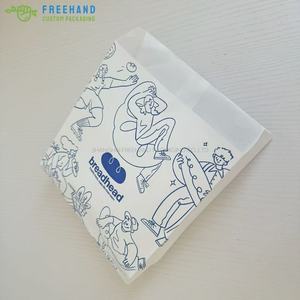 Bolsa de pastelería de papel Kraft a prueba de grasa con impresión azul celeste personalizada de 80GSM para pan, galletas, Brownie, galletas, pasteles, bollos, panadería para llevar - Product Image 3