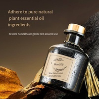 Bouteille de diffuseur de roseau en verre écologique de luxe de 200ml en gros avec des bâtons de rotin accessoires de désodorisants de salle de bains d'hôtel à la maison