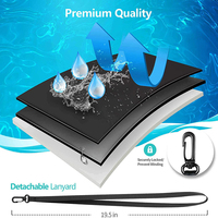 Pochette étanche pour écran sous-marin tactile IPX8 étui de téléphone étanche en plastique flottant avec lanière pour iPhone 15 Pro