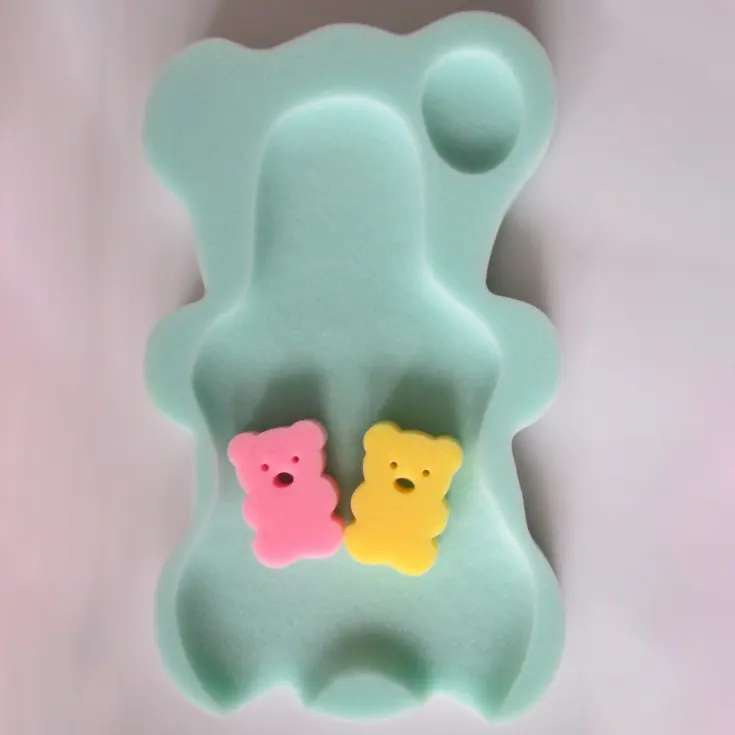 Eco-friendly baby bath sponge pad soft thickened infant bathtub pad