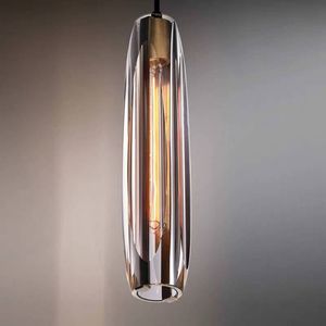<span class=keywords><strong>Vintage</strong></span> Retro casa decoración tubo de humo de vidrio de la luz de la lámpara de latón antiguo lámpara colgante - Product Image 4