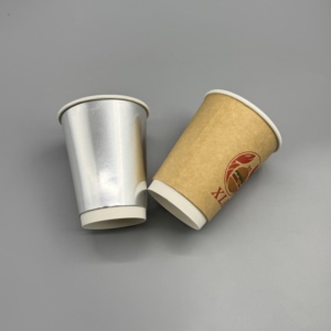 Gobelet en papier jetable simple paroi, revêtement PE PLA, logo personnalisé, pour café chaud, thé, boissons, restauration rapide, à emporter - Product Image 5