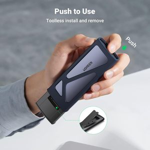 Boîtier SSD M.2 NVMe PCIe 10 Gbps USB C 3.2 Gen2, adaptateur SSD externe sans outil, prend en charge les clés M et B&M - Product Image 2