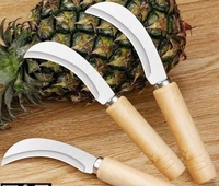 Couteau courbé en bois pour fruits, manche parfumé, multifonctionnel, écologique, pour la cuisine domestique, faucille courbée en bois