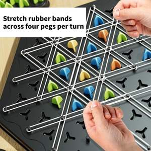 Tiktok classique Puzzle jeu <span class=keywords><strong>de</strong></span> société chaîne échecs Triangle échecs élastique interactif cheville multijoueur jeu bataille jouets enfants adulte - Product Image 5
