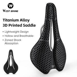 WEST BIKING-Selle de vélo creuse et ultra-légère en fibre de carbone, absorbant les chocs, respirante et confortable - Product Image 1