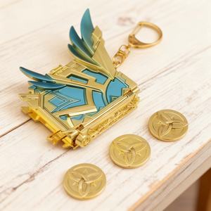 Porte-clés en émail personnalisé avec logo, souvenir, porte-clés circulaire rotatif en métal pour cadeaux promotionnels - Product Image 5