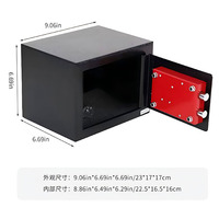 SAFE BOX 17+710 Fabrikpreis Bestseller Mini-Format Neues Design Schlüsselschloss Kaltgewalzter Stahl Heimtresor Wettbewerbsfähiger Preis Gute Qualität
