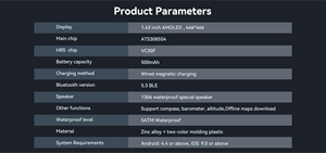นาฬิกาอัจฉริยะสำหรับกิจกรรมกลางแจ้ง DM59 Compass 5ATM กันน้ำ พร้อม GPS หน้าจอ AMOLED แสดงผลตลอดเวลา แผนที่ออฟไลน์ ตัวติดตามกิจกรรมสำหรับปีนเขาและปั่นจักรยาน - Product Image 6