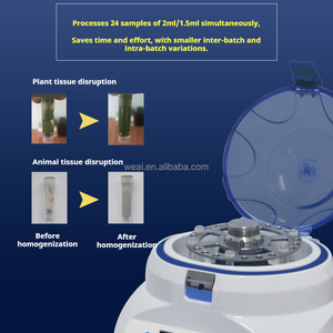 Omogeneizzatore a 24 pozzetti per tessuti, mulino a sfere per microbiologia, batteri, funghi, spore, osso, suolo, DNA, RNA, celle, laboratorio, macinazione, lisi, omogeneizzazione - Product Image 3