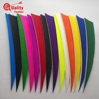 Vente en gros JINYUQI 50 pièces aile droite 5 ''bouclier plume de dinde 14 couleurs flèche empennage tir chasse bricolage tir à l'arc flèche arbre