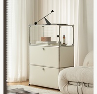 Meuble de rangement latéral personnalisé pour la maison, design moderne et simple, durable, en acier inoxydable, pour salon