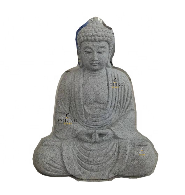 SX118 Garden ornaments Asia zen garden chinese manufacture granite sitting buddha statue stone carvings and sculptures