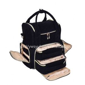 Bolsa organizadora de esmalte de uñas multifunción de fábrica BSCI, de doble capa y gran capacidad para transportar botellas de esmalte de uñas. - Product Image 6