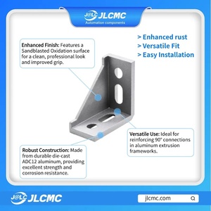 מחברי פינה בצורת L בזווית 90 מעלות, חלקי חיבור לפאנל צדדי, תושבת לפינות, אביזרים לפרופילי אלומיניום 2020 3030 4040 - Product Image 3