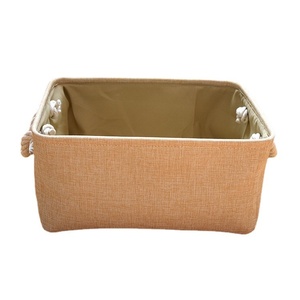 Cesta de Almacenamiento de Ropa Plegable de Lino, Diseño Nórdico para el Hogar, Caja de Almacenamiento de Tela para Libros y Productos de Cuidado de la Piel, Suministro Transfronterizo - Product Image 5